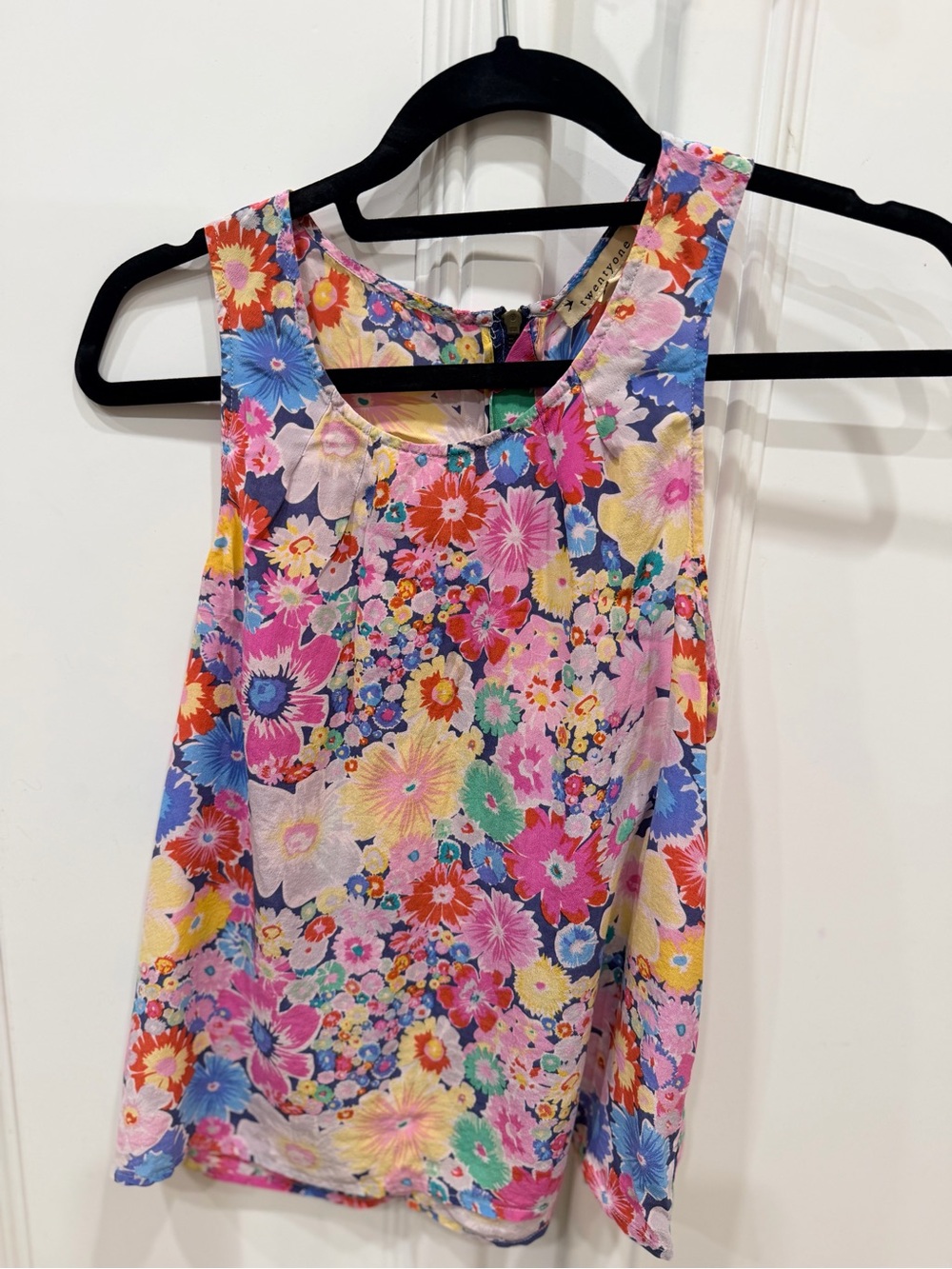 Forever 21 Bright Multicolor Floral Tank Top